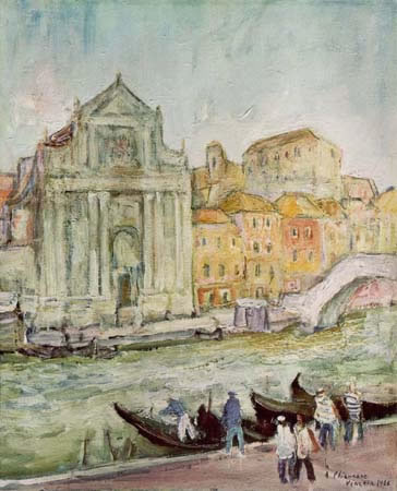 Venezia, 1968, olio su tela, cm 60x50, Napoli, collezione Catapano